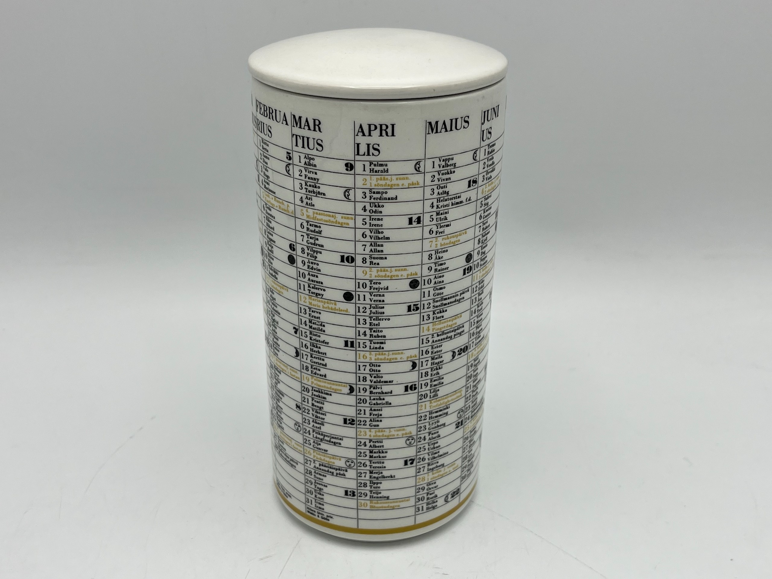 Arabia Kalenteripurkki