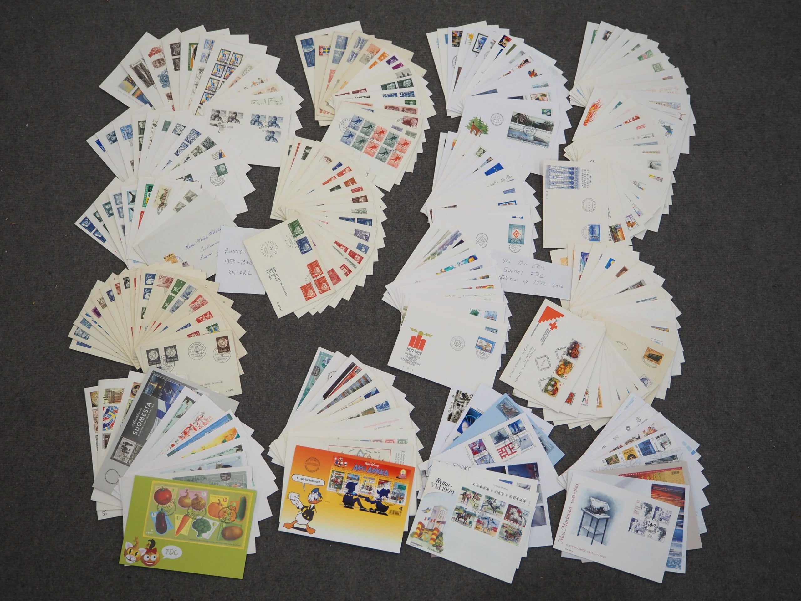 Suomi ja ruotsi FDC-kuoret