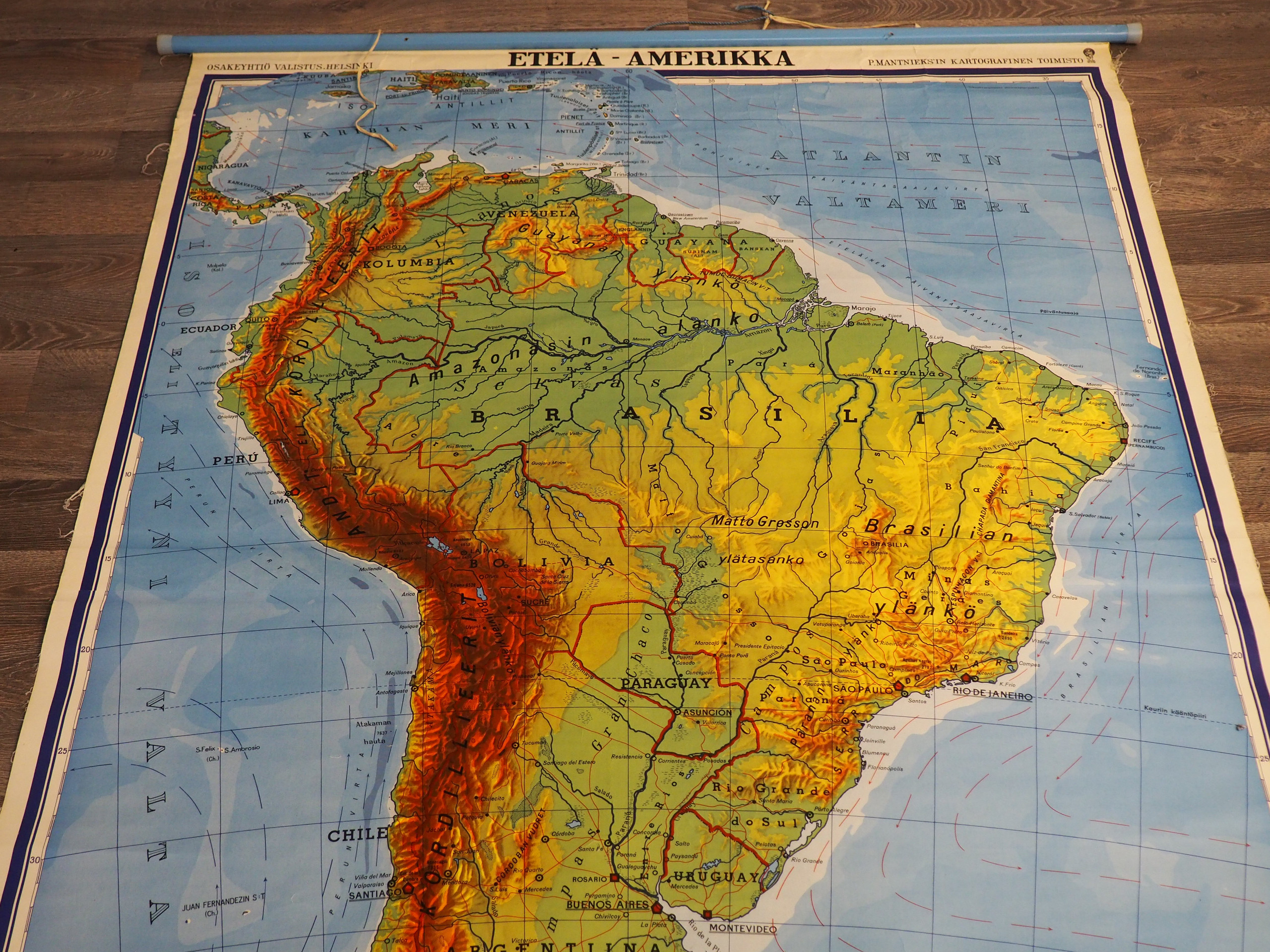 Kartta Etelä-Amerikka