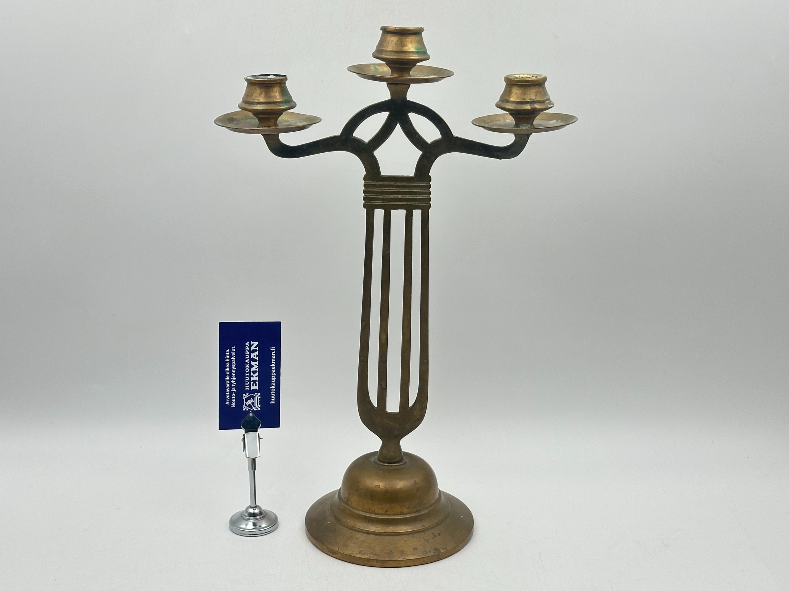 Kynttilänjalka messinki - Huutokauppa Ekman