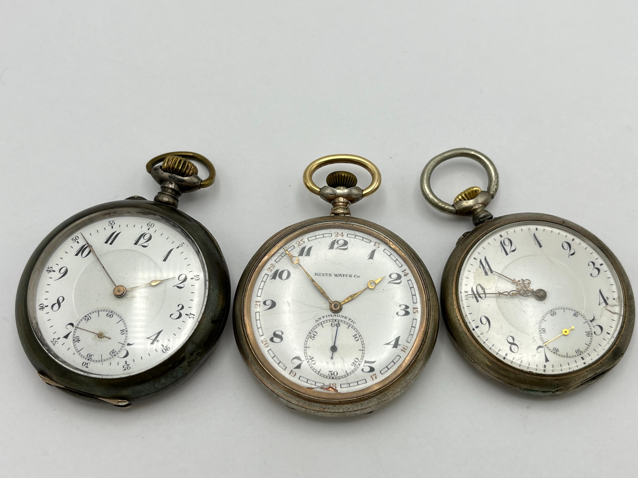 Hopeiset taskukellot - Huutokauppa Ekman