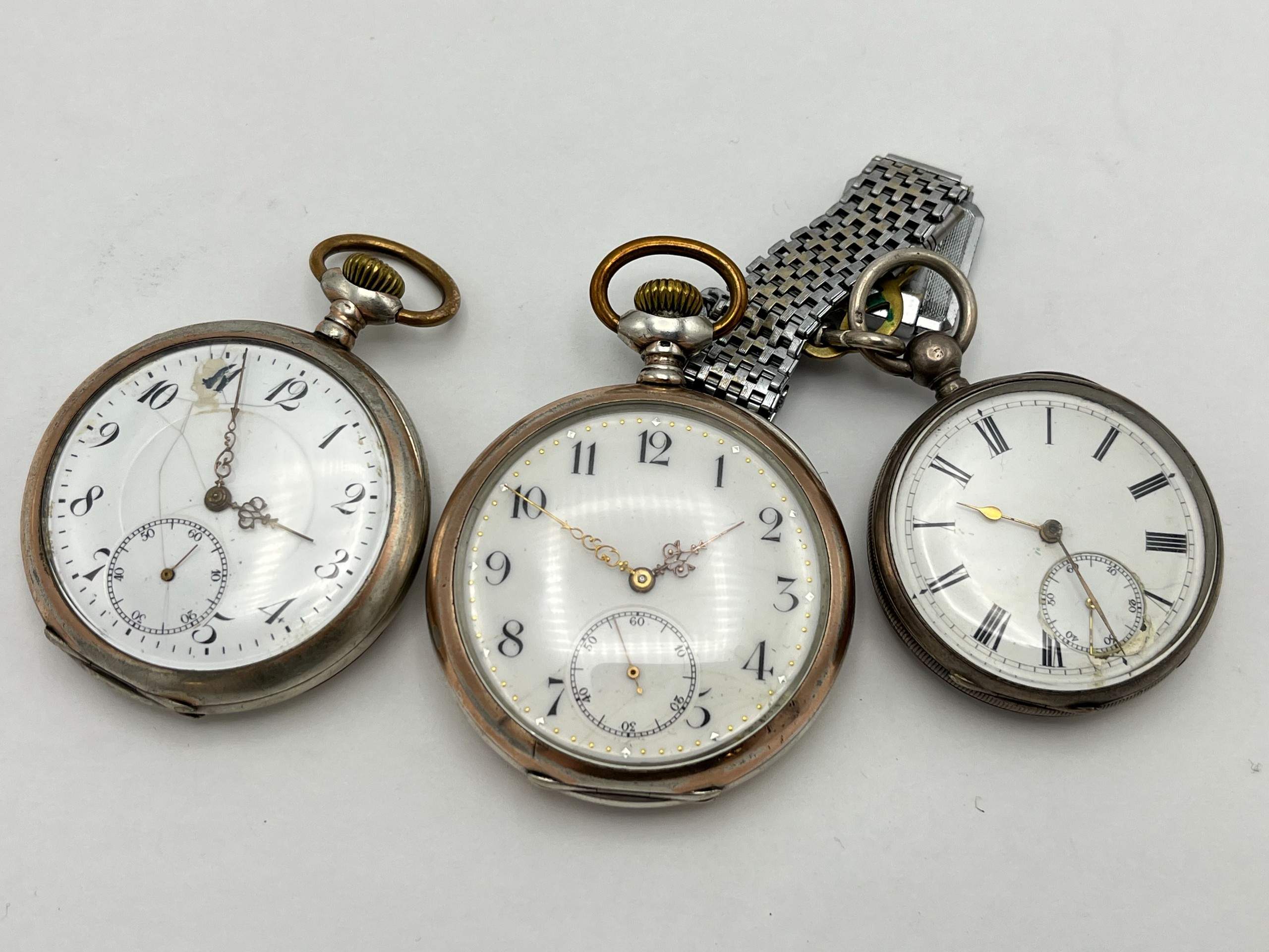 Hopeiset taskukellot - Huutokauppa Ekman