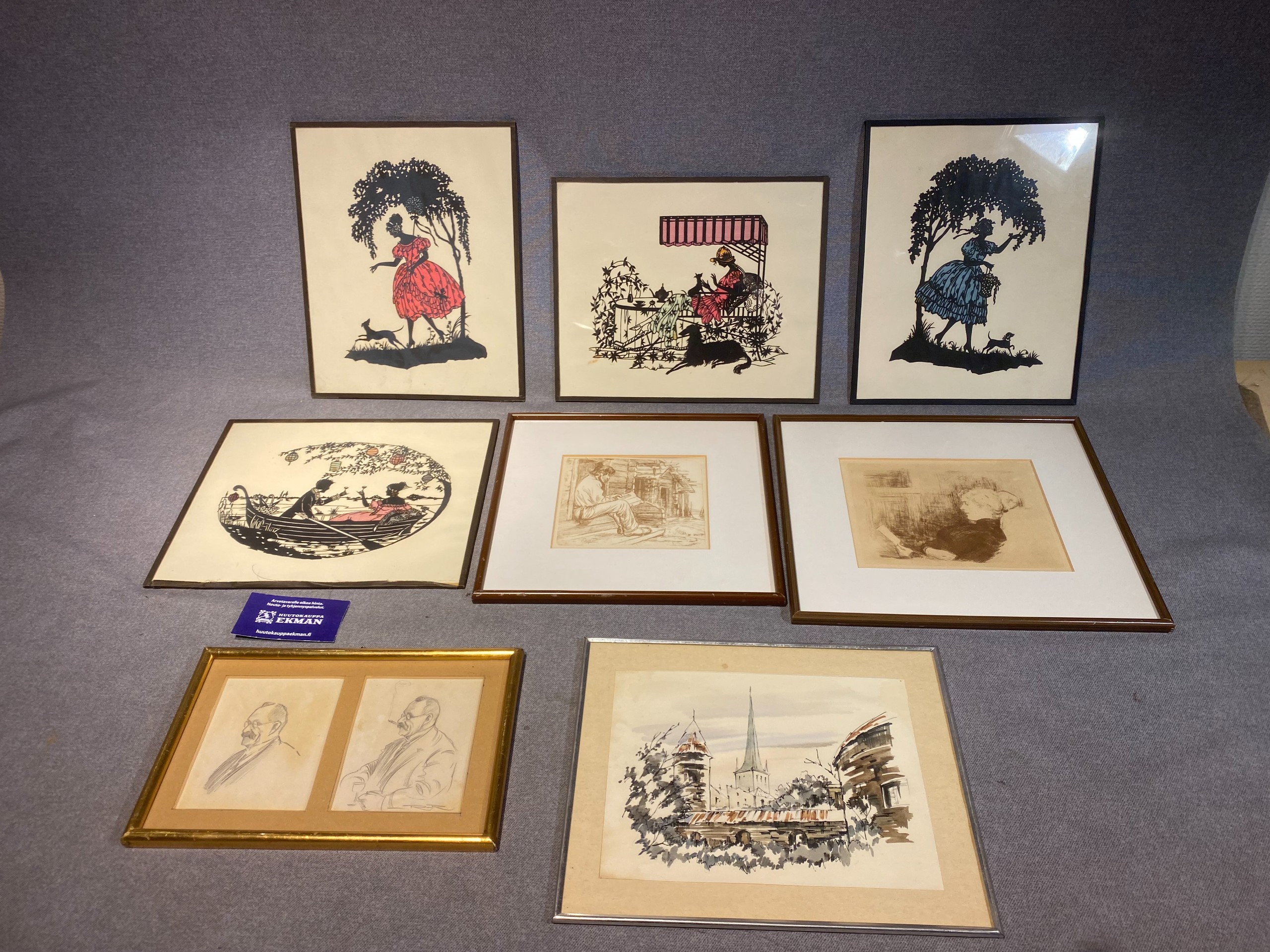 Siluettitaulut ym. - Huutokauppa Ekman