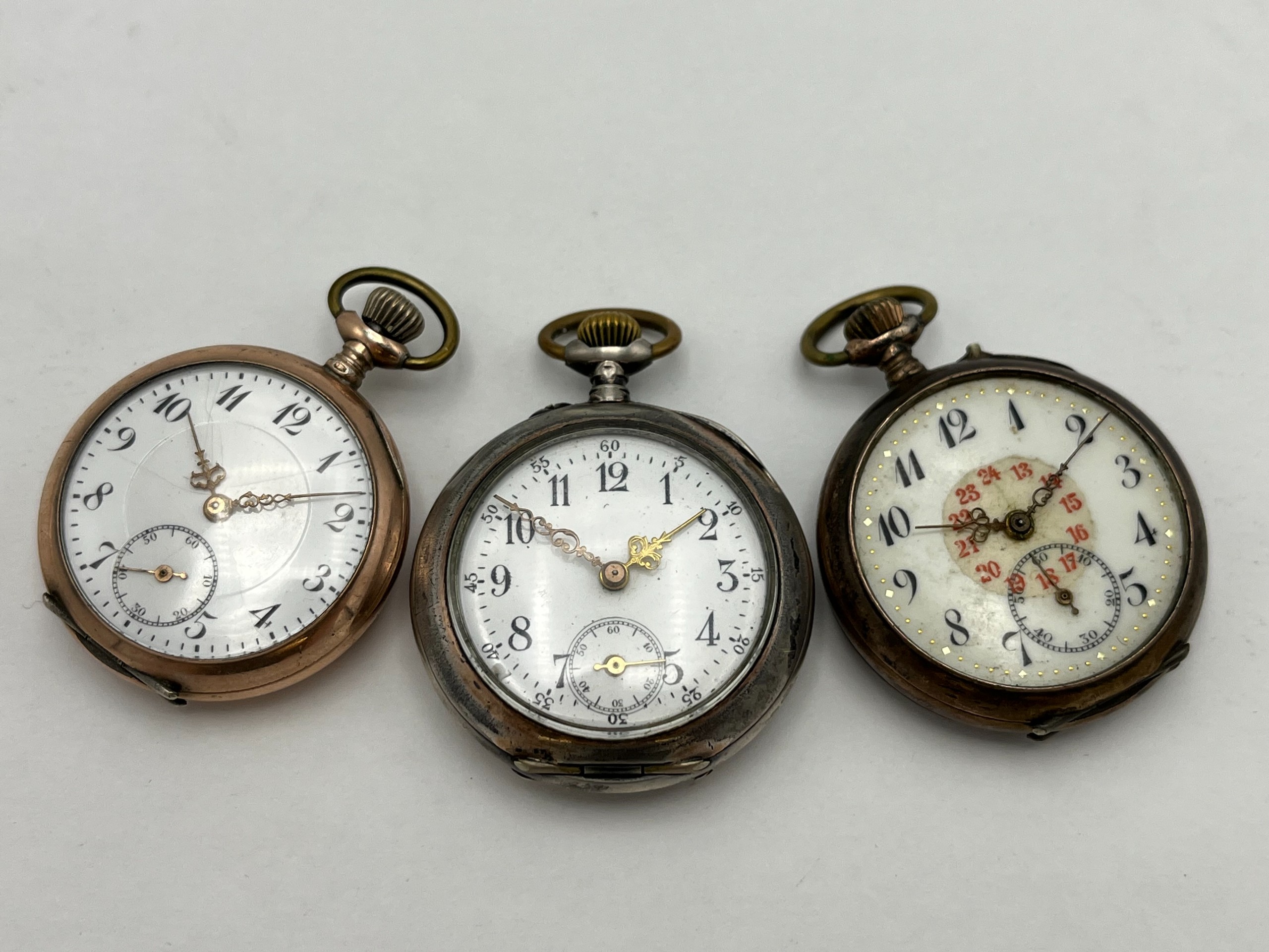 Hopeiset taskukellot - Huutokauppa Ekman