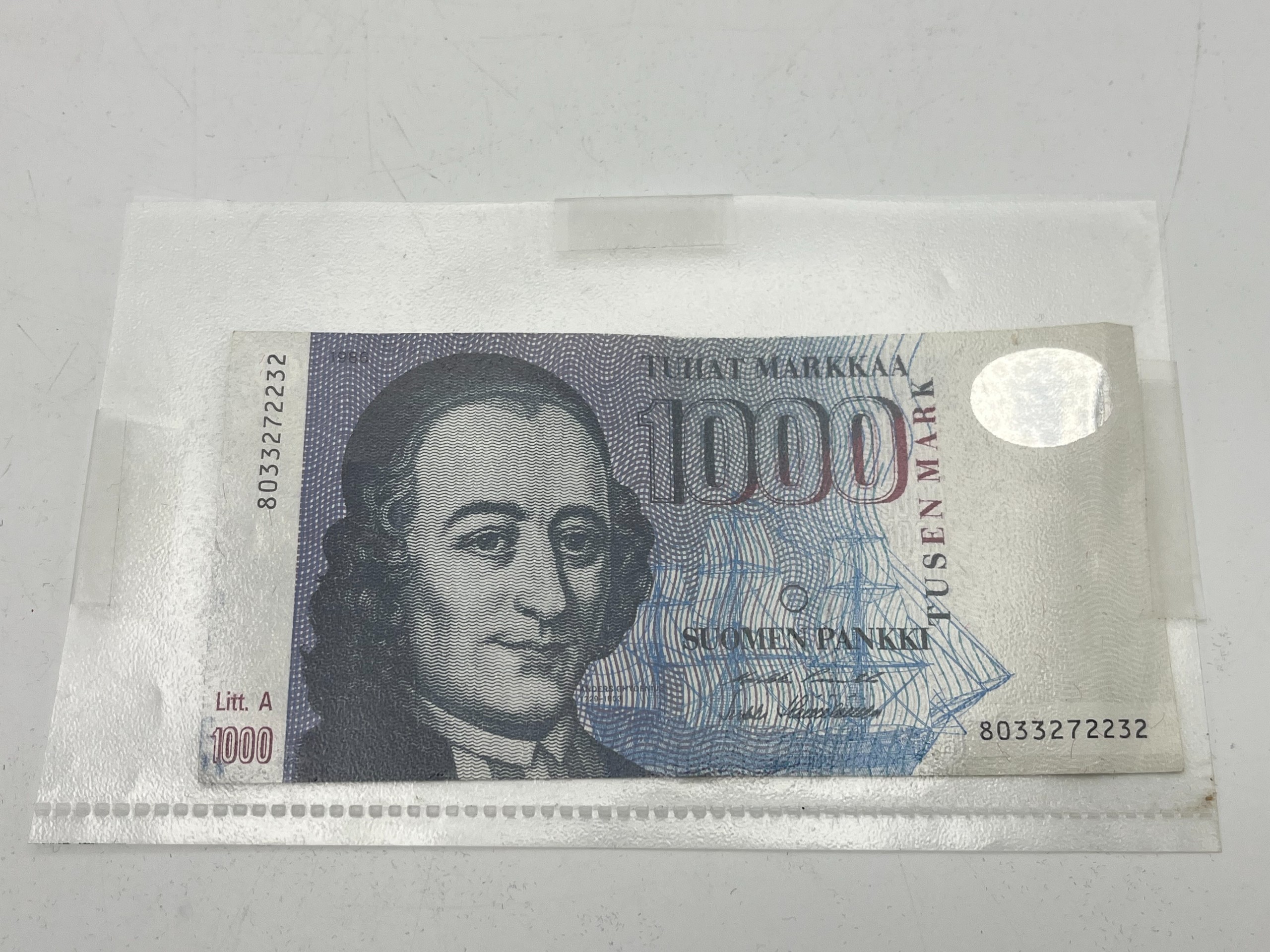 1000 markan seteli - Huutokauppa Ekman