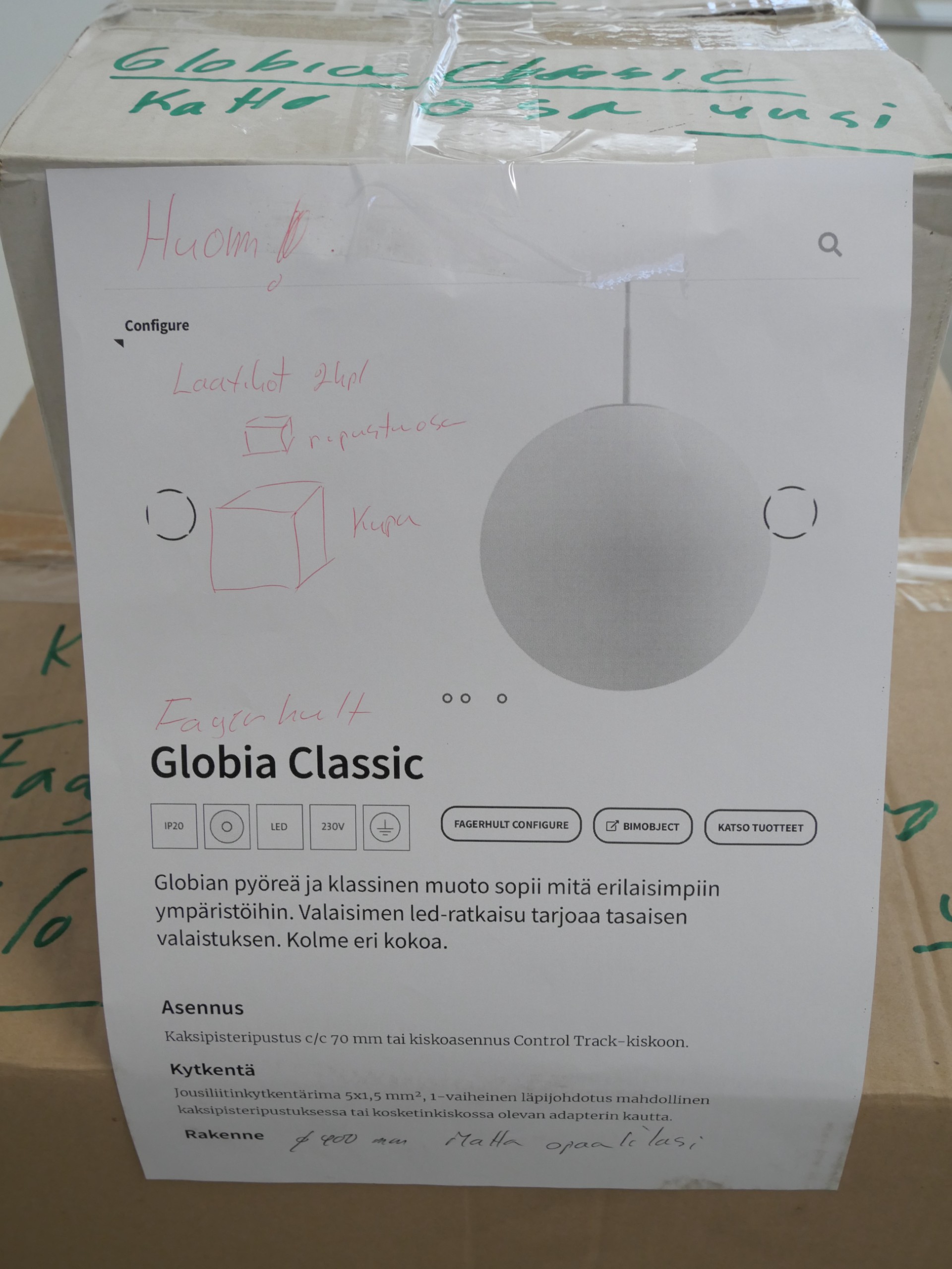 *Fagerhult Globia - Huutokauppa Ekman