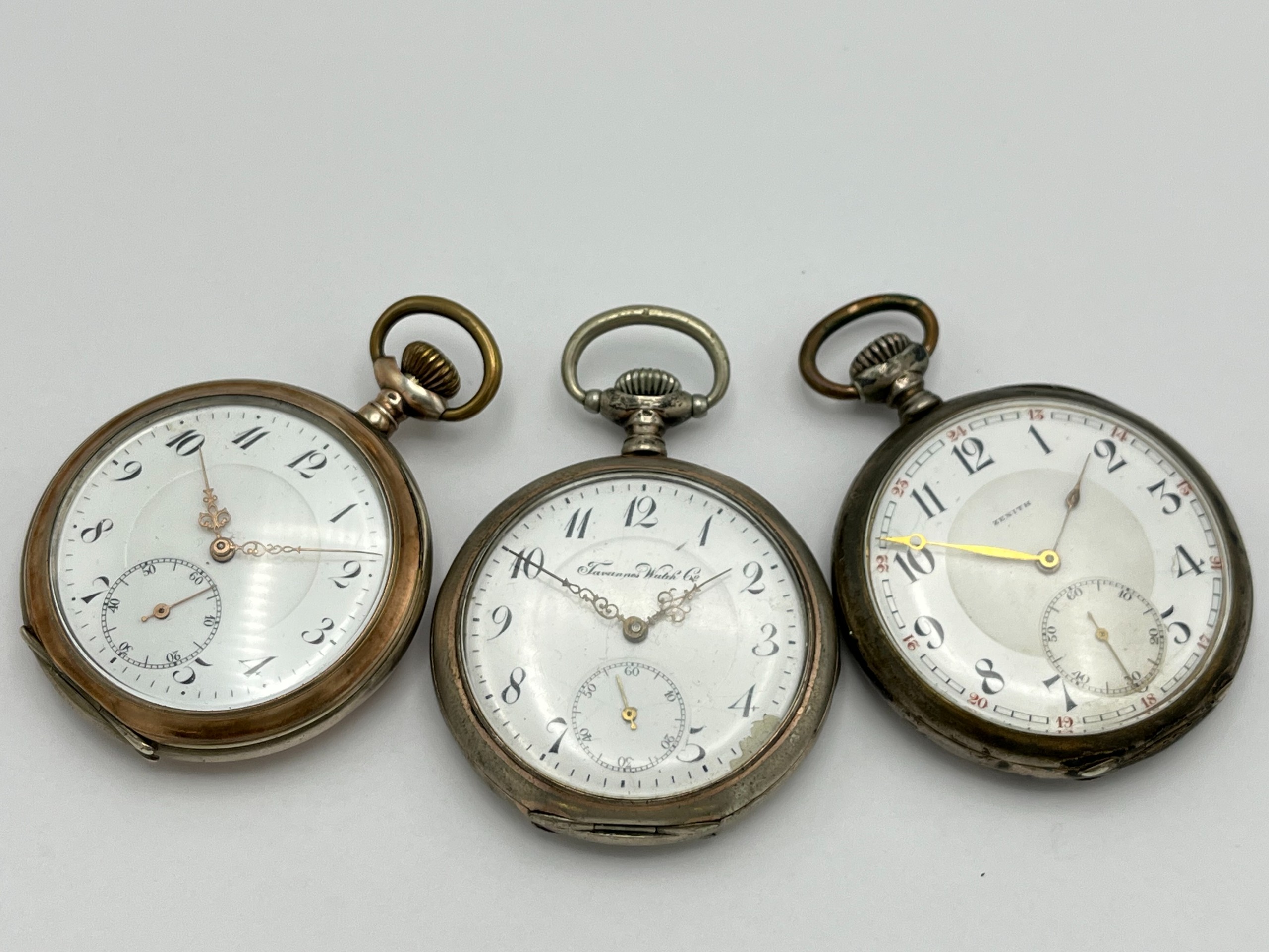 Hopeiset taskukellot - Huutokauppa Ekman