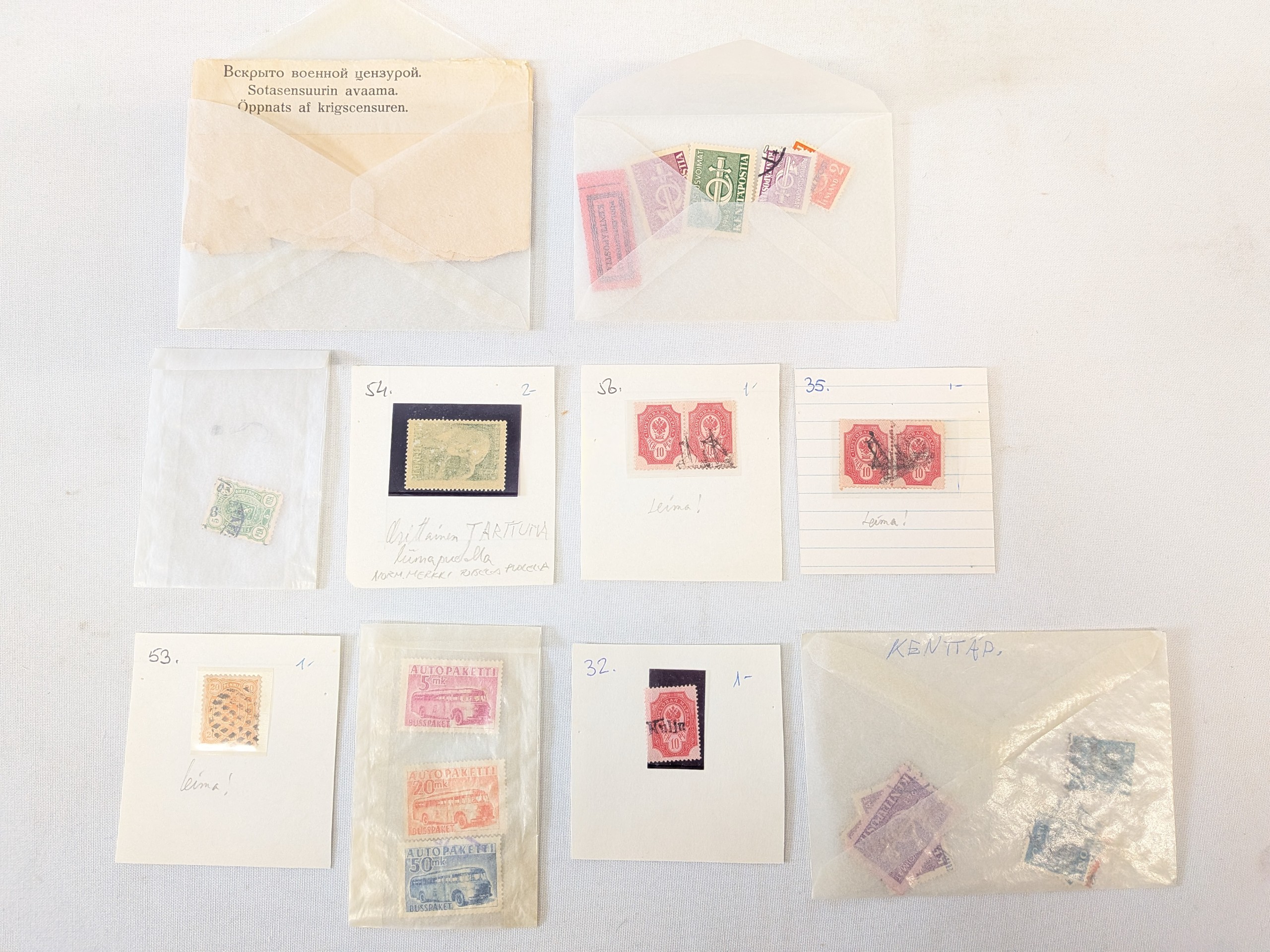 Postimerkit (kahdessa kuvassa) - Huutokauppa Ekman