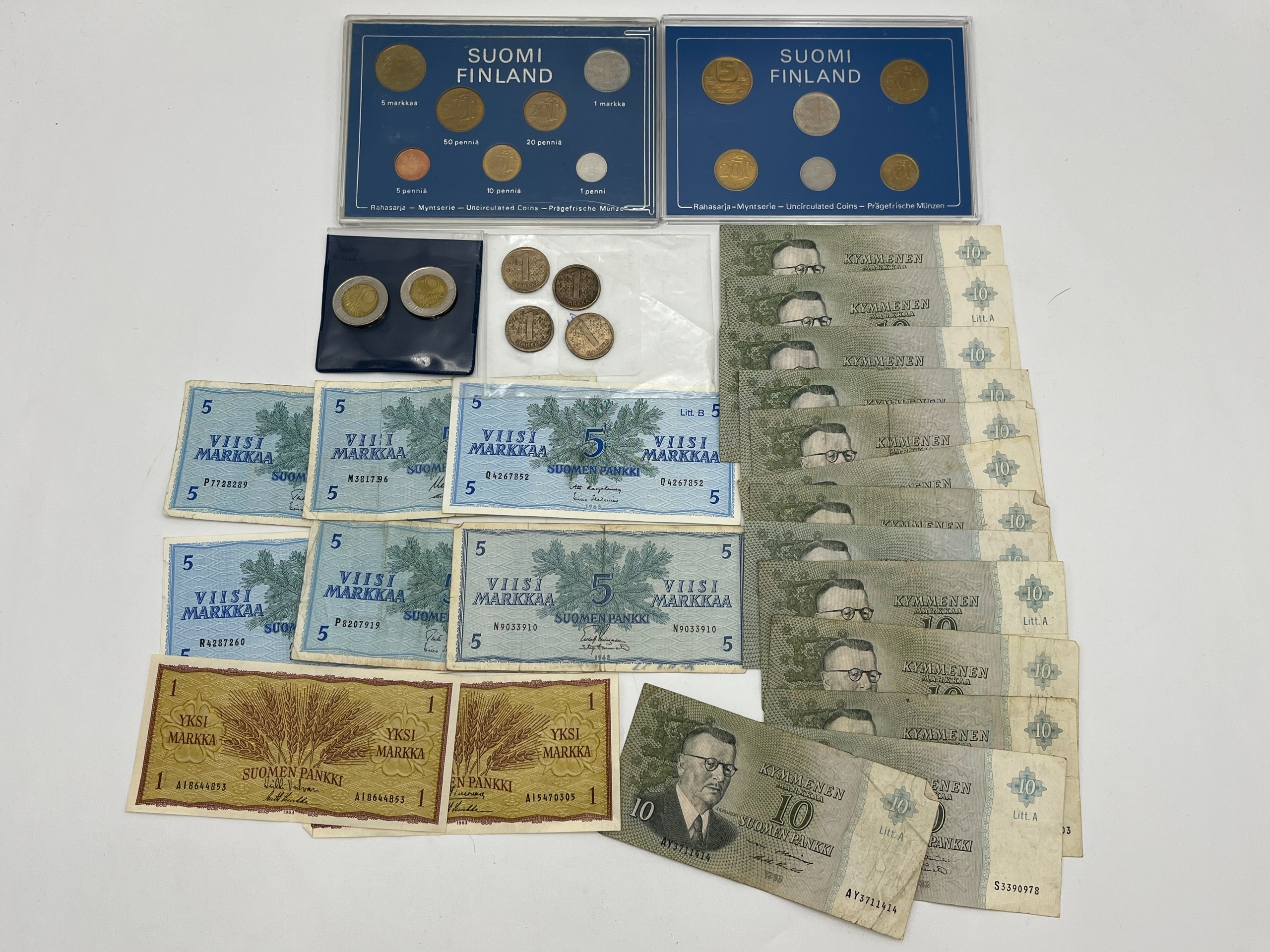 Markkasetelit ym - Huutokauppa Ekman