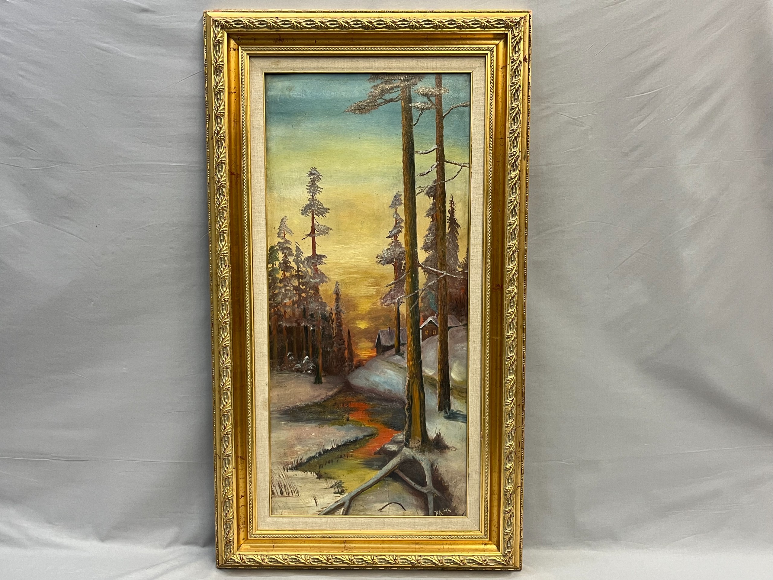 Signeerattu öljyvärimaalaus - Huutokauppa Ekman