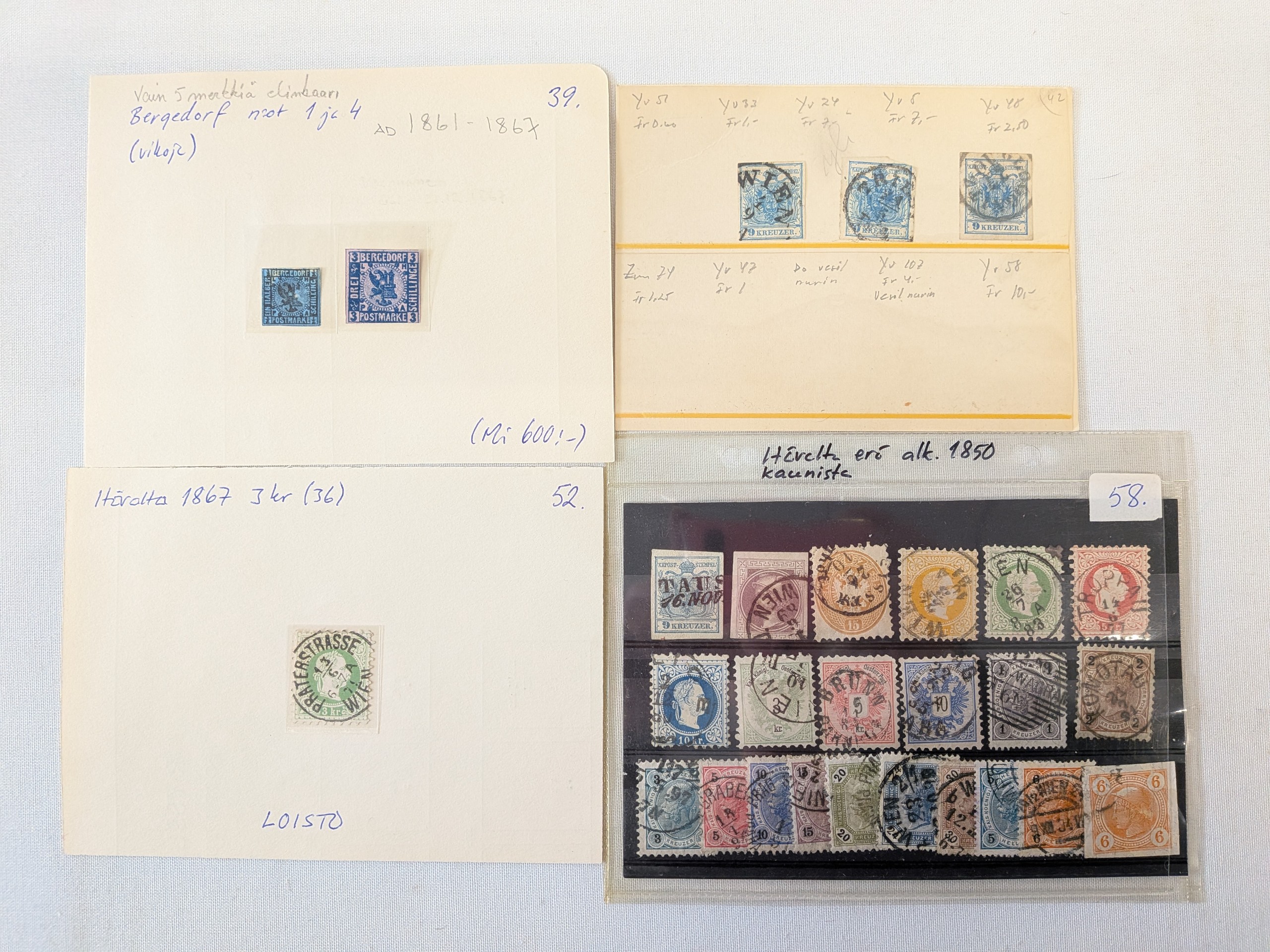 Vanhat postimerkit - Huutokauppa Ekman