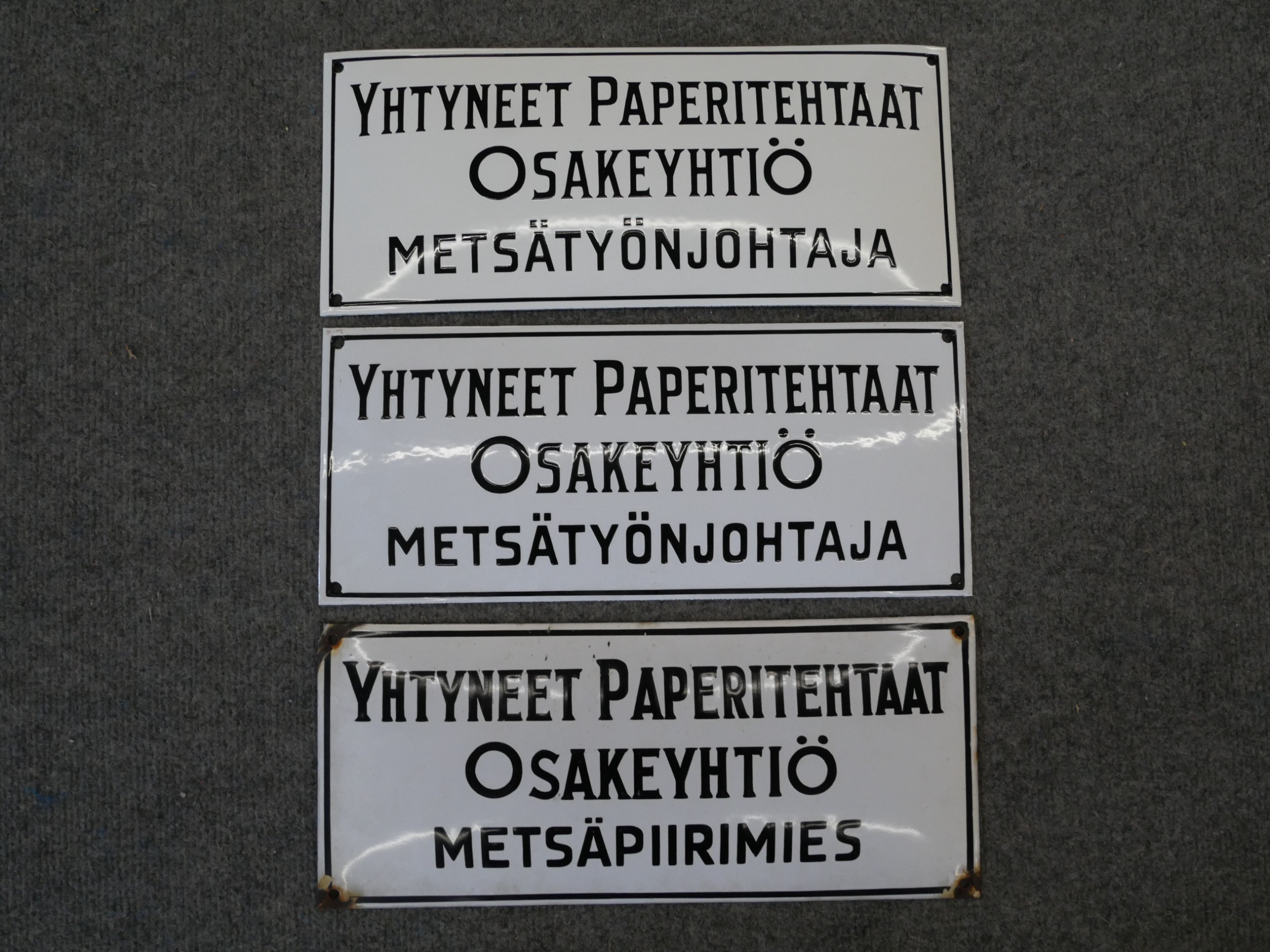Emalikyltit - Huutokauppa Ekman