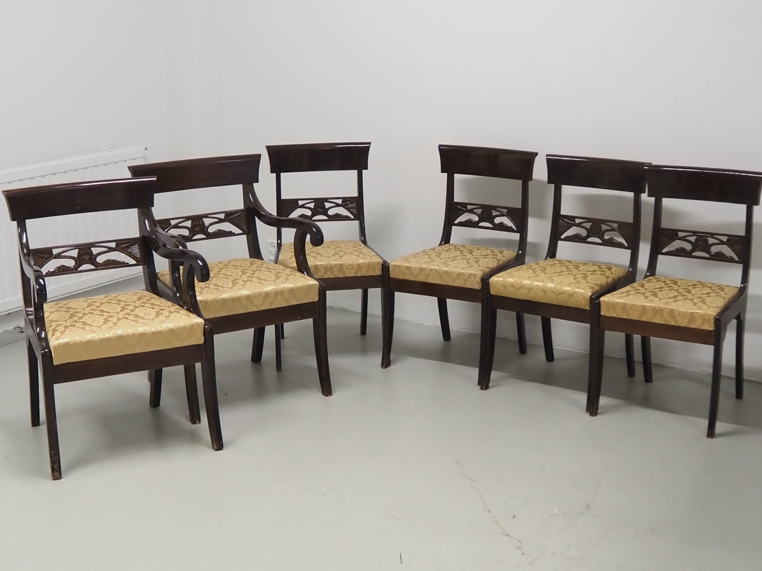 *Biedermeier tuolit 6 kpl - Huutokauppa Ekman